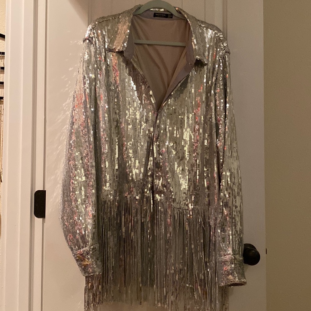 Sequin Fringe Jacket - image 1